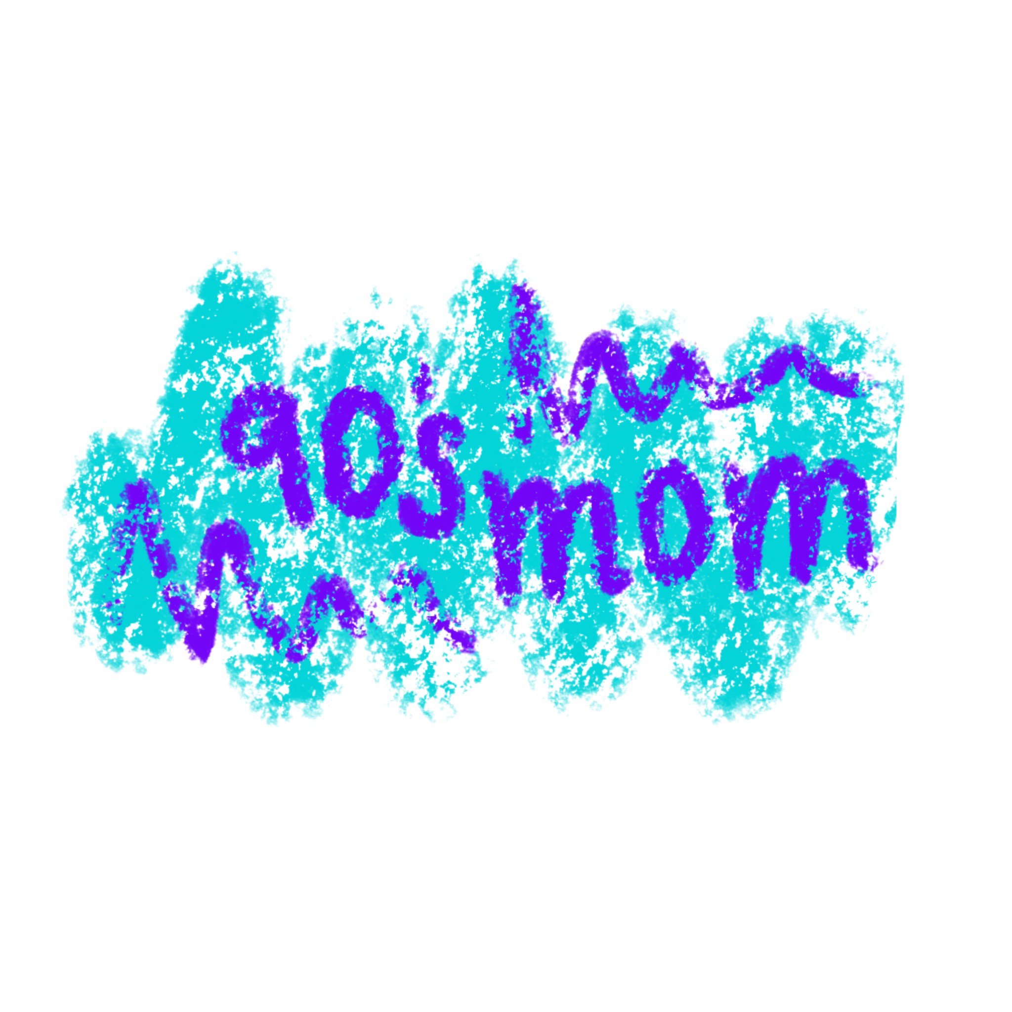 90s Mom Sticker Blue