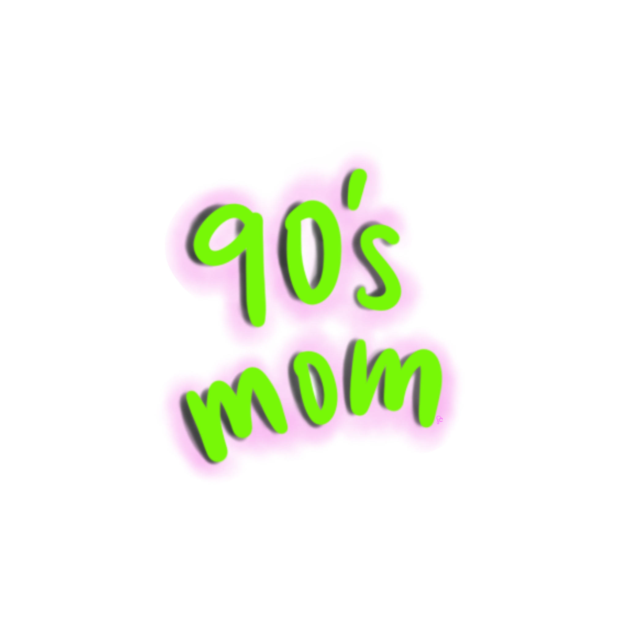 90s Mom Sticker Green