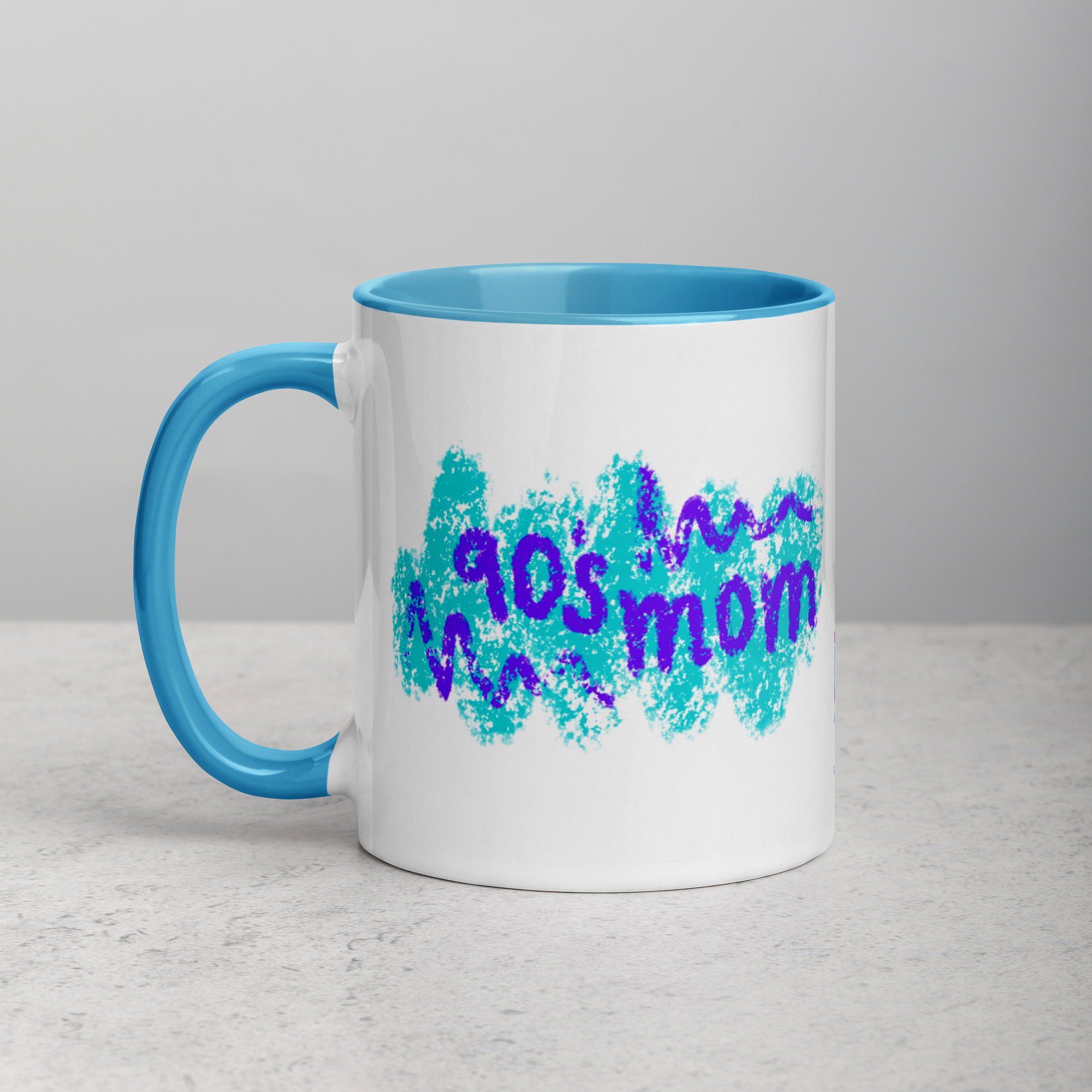 90s Mom Mug Blue